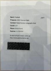 Brock Purdy [Autograph Gold] #277 Football Cards 2022 Panini Donruss Optic Prices