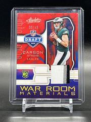 Carson Strong [Gold] #11 Football Cards 2022 Panini Absolute War Room Materials Prices