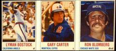 Gary Carter, Lyman Bostock, Ron Blomberg [Hand Cut Panel] Baseball Cards 1978 Hostess Prices