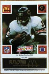 Walter Payton [Black] Football Cards 1986 McDonald's Bears Prices