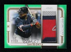 David Ortiz [Green] #DJR-CSA Baseball Cards 2023 Topps Definitive Jumbo Relic Collection Prices