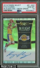 Kyle Kuzma [Neon Green Prizm] #IF-KKZ Basketball Cards 2018 Panini Select in Flight Signatures Prices