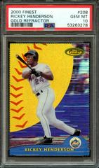 Rickey Henderson [Gold Refractor] #208 Baseball Cards 2000 Finest Prices