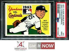 1943 Yanks, Cardinal [Spud Chandler] Baseball Cards 1971 Fleer World Series Black Back Prices