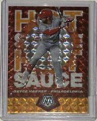 Bryce Harper [Orange Fluorescent] #HS3 Baseball Cards 2021 Panini Mosaic Hot Sauce Prices