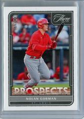 Nolan Gorman Baseball Cards 2022 Panini Three and Two Prospects Prices