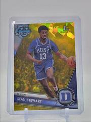 Sean Stewart [Yellow Sapphire] #21 Basketball Cards 2023 Bowman Chrome University Sapphire Prices