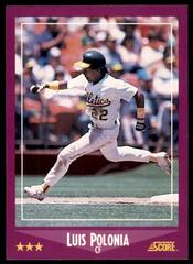 Luis Polonia #64 Baseball Cards 1988 Score Prices