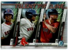 Rafael Devers, Aneury Tavarez, Sam Travis [Red] #TP-BOS Baseball Cards 2017 Bowman Talent Pipeline Prices