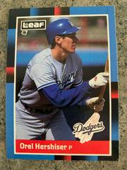 Orel Hershiser #62 Baseball Cards 1988 Leaf Prices