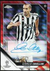 Giorgio Chiellini [Red Wave Refractor] Soccer Cards 2021 Topps Chrome UEFA Champions League Autographs Prices
