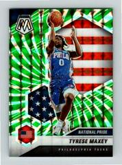 Tyrese Maxey [Green Swirl] Basketball Cards 2020 Panini Mosaic Prices