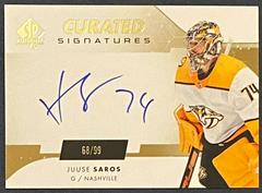 Juuse Saros Hockey Cards 2022 SP Authentic Curated Signatures Prices