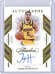 Tyrese Haliburton [Gold] #5 Basketball Cards 2022 Panini Flawless Autograph Prices