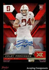 Colby Parkinson [Signature Red] Football Cards 2020 Panini Chronicles Draft Picks XR Rookies Prices