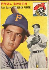 Paul Smith [Gray Back] #11 Baseball Cards 1954 Topps Prices