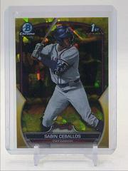Sabin Ceballos [Yellow Sapphire] #BDC-110 Baseball Cards 2023 Bowman Draft Chrome Sapphire Prices