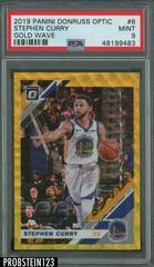 Stephen Curry [Gold] #8 Basketball Cards 2019 Panini Donruss Optic Prices