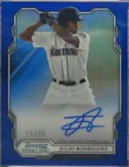 Julio Rodriguez [Blue] #JR Baseball Cards 2019 Bowman Sterling Prospect Autographs Prices