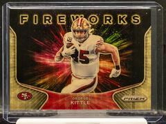 George Kittle [Gold Vinyl] #F-22 Football Cards 2023 Panini Prizm Fireworks Prices