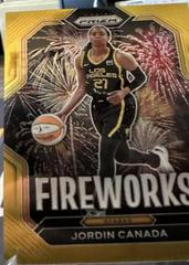 Jordin Canada [Gold] #9 Basketball Cards 2023 Panini Prizm WNBA Fireworks Prices