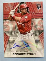 Spencer Steer [Red] #BSA-SS Baseball Cards 2023 Topps Series 2 Stars Autographs Prices