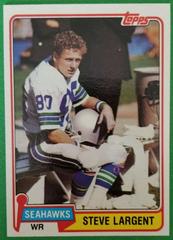 Steve Largent Football Cards 1981 Topps Prices