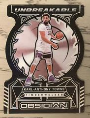 Karl Anthony Towns #18 Basketball Cards 2021 Panini Obsidian Unbreakable Prices