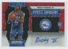 Ricky Council IV [Red] #7 Basketball Cards 2023 Panini Prizm Fast Break Rookie Autograph Prices