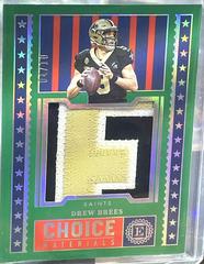 Drew Brees [Emerald] #CHM-6 Football Cards 2022 Panini Encased Choice Materials Prices