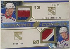 Alexis Lafreniere, Adam Fox [Premium] Hockey Cards 2021 SPx Winning Combos Prices