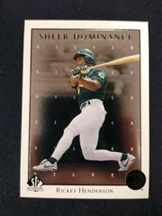 Rickey Henderson #SD2 Baseball Cards 1998 SP Authentic Sheer Dominance Prices