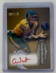 Christian Watson [Gold Gold Foil] #MB-A Football Cards 2022 Wild Card Matte Autographs Prices