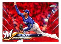 Freddy Peralta [Red Refractor] #HMT93 Baseball Cards 2018 Topps Chrome Update Prices