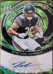 Roschon Johnson #12 Football Cards 2023 Panini Spectra Rookie Autograph Neon Green Prices