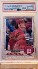 Andrew Benintendi [Red Jersey Gold Ink] Baseball Cards 2017 Topps Heritage Real One Autographs Prices
