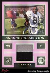 Tim Brown [Pearl] #EC-7 Football Cards 2022 Panini Encased Encore Collection Prices