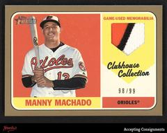 Manny Machado [Gold] Baseball Cards 2018 Topps Heritage Clubhouse Collection Relics Prices