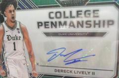 Dereck Lively II [Green Pulsar] #CP-DLV Basketball Cards 2023 Panini Prizm Draft Picks College Penmanship Autographs Prices