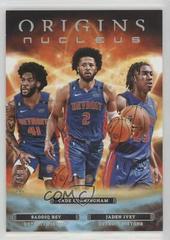 Cade Cunningham, Jaden Ivey, Saddiq Bey [Turquoise] #6 Basketball Cards 2022 Panini Origins Nucleus Prices