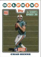Chad Henne #169 Football Cards 2008 Topps Kickoff Prices