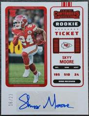 Skyy Moore [SP Variation Red] #134 Football Cards 2022 Panini Zenith Contenders Rookie Ticket Autographs Prices