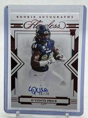 D'Vonte Price [Autograph Ruby] #107 Football Cards 2022 Panini Flawless Collegiate Prices