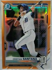 Cristian Santana [Orange Refractor] #BCP-186 Baseball Cards 2021 Bowman Chrome Prospects Prices