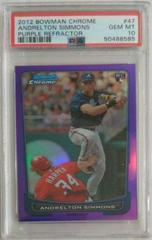 Andrelton Simmons [Purple Refractor] #47 Baseball Cards 2012 Bowman Chrome Prices