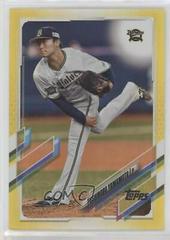 Yoshinobu Yamamoto [Gold Rainbow Foil] #128 Baseball Cards 2021 Topps NPB Prices