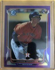 George Springer [Purple Refractor] #29 Baseball Cards 2014 Bowman Chrome Prices