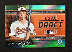 Jackson Holliday [Green] #BDN-9 Baseball Cards 2022 Bowman Draft Night Prices