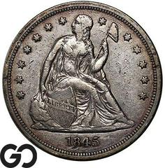1845 Coins Seated Liberty Half Dollar Prices