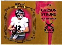 Carson Strong [Silver Pink] #SG-10 Football Cards 2022 Wild Card Matte Smoking Guns Prices